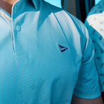 The Striped Grey & Dark Grey Polo - Breezy Golf
