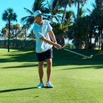 The Striped Grey & Dark Grey Polo - Breezy Golf