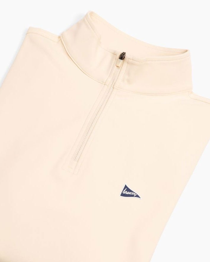 The Gimme Quarter-Zip - Natural | Breezy Golf | Performance Golf Apparel