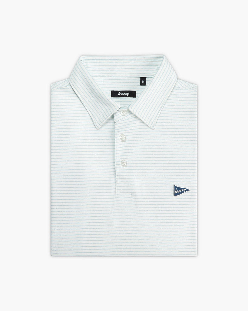 The Pebbled Stripes Polo Shirt for Men | Breezy Golf