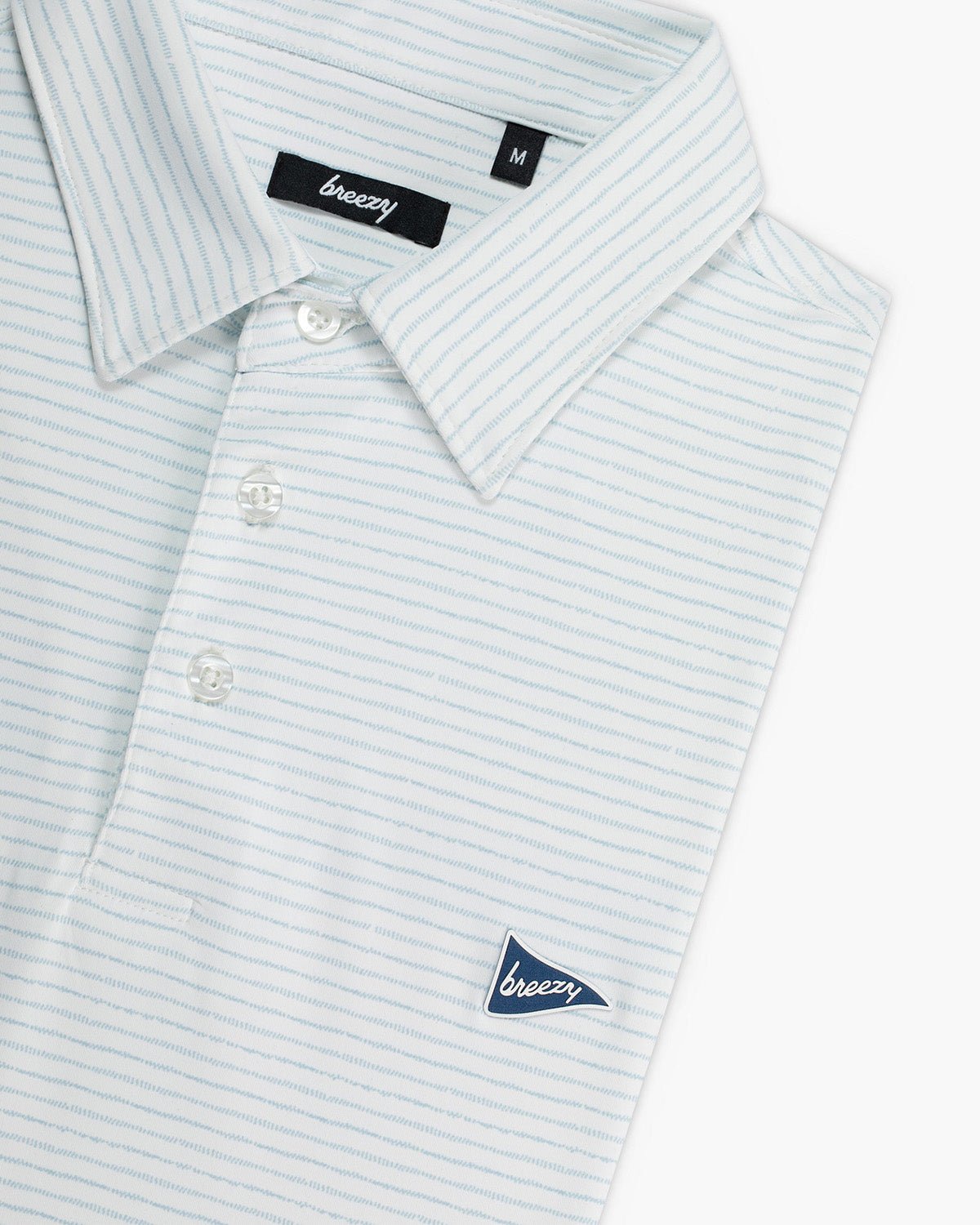 The Pebbled Stripes Polo - Breezy Golf