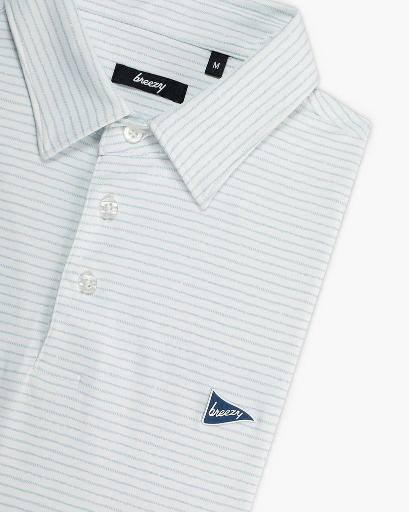 The Pebbled Stripes Polo Shirt for Men | Breezy Golf
