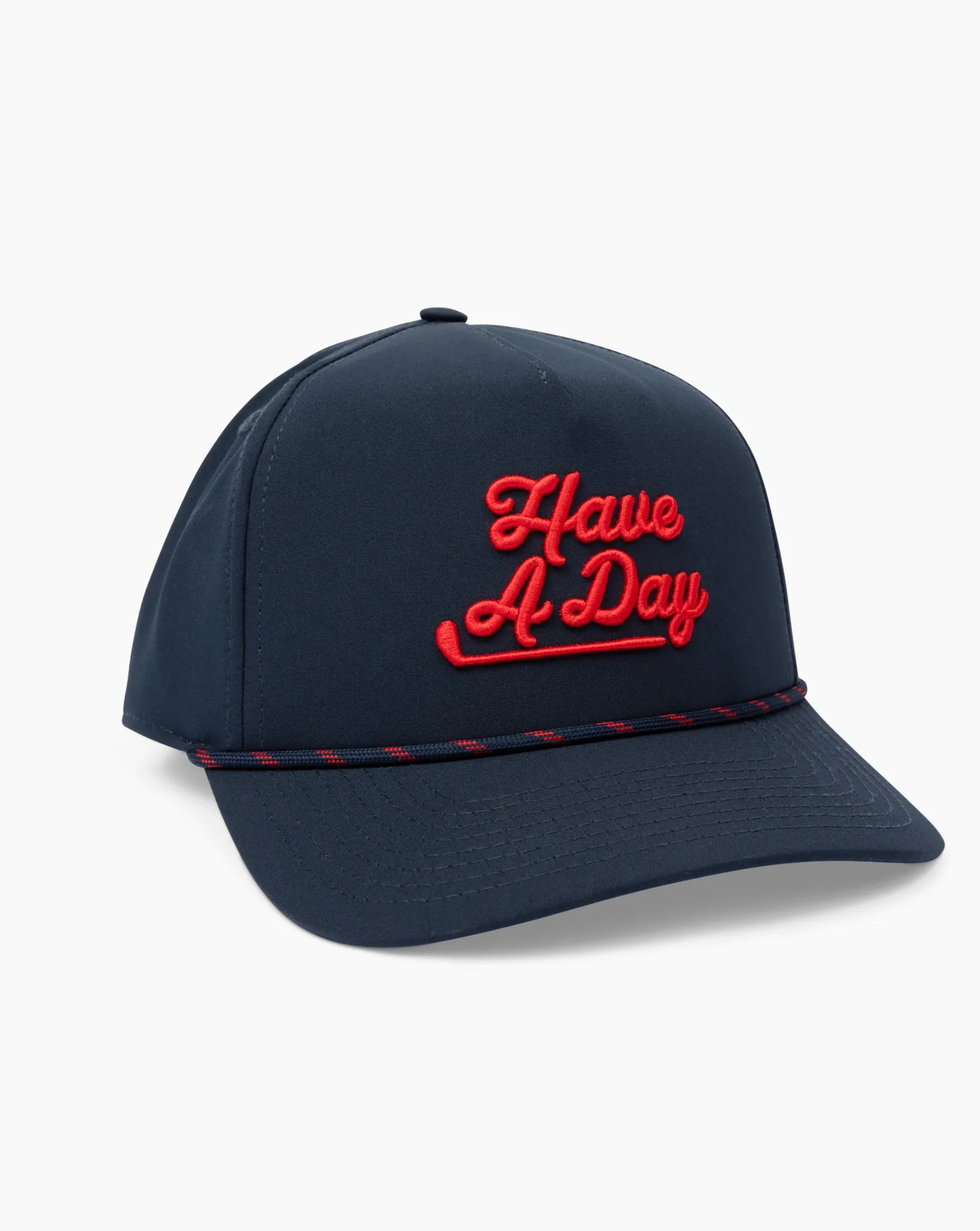 Have a Day Navy & Red Limited Edition Rope Hat | Breezy Golf | Performance Golf Apparel