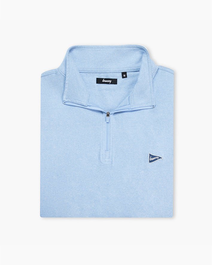 The Gimme Quarter-Zip Vista Blue | Breezy Golf | Performance Golf Apparel