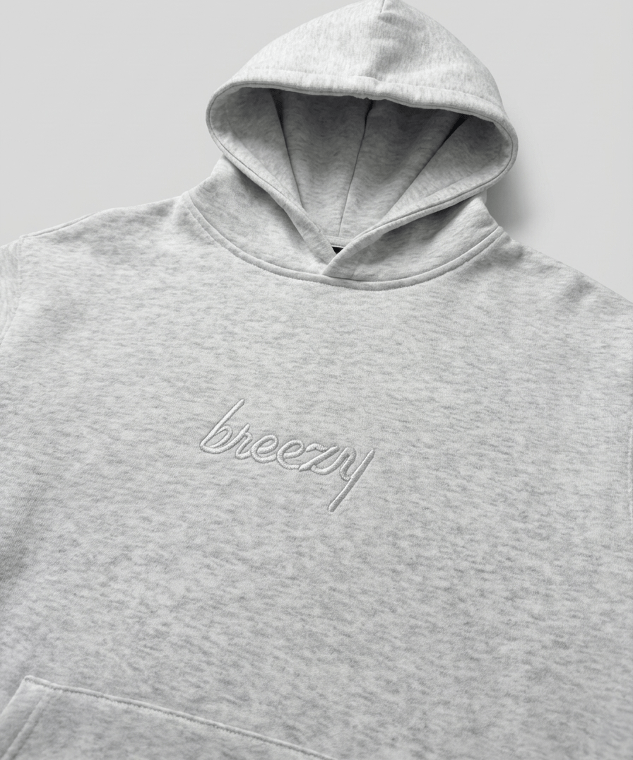 The Breezy Hoodie Sweatshirt White Heather - Breezy Golf