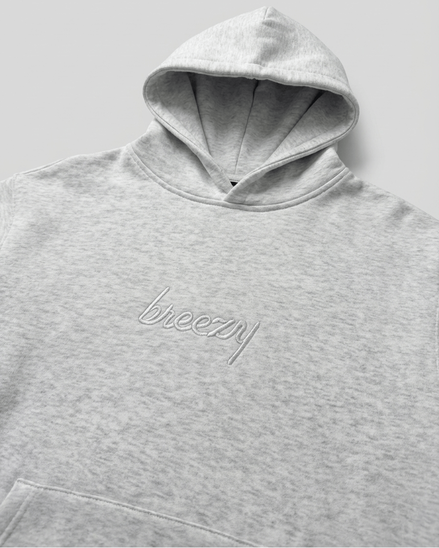 The Breezy Hoodie Sweatshirt White Heather - Breezy Golf