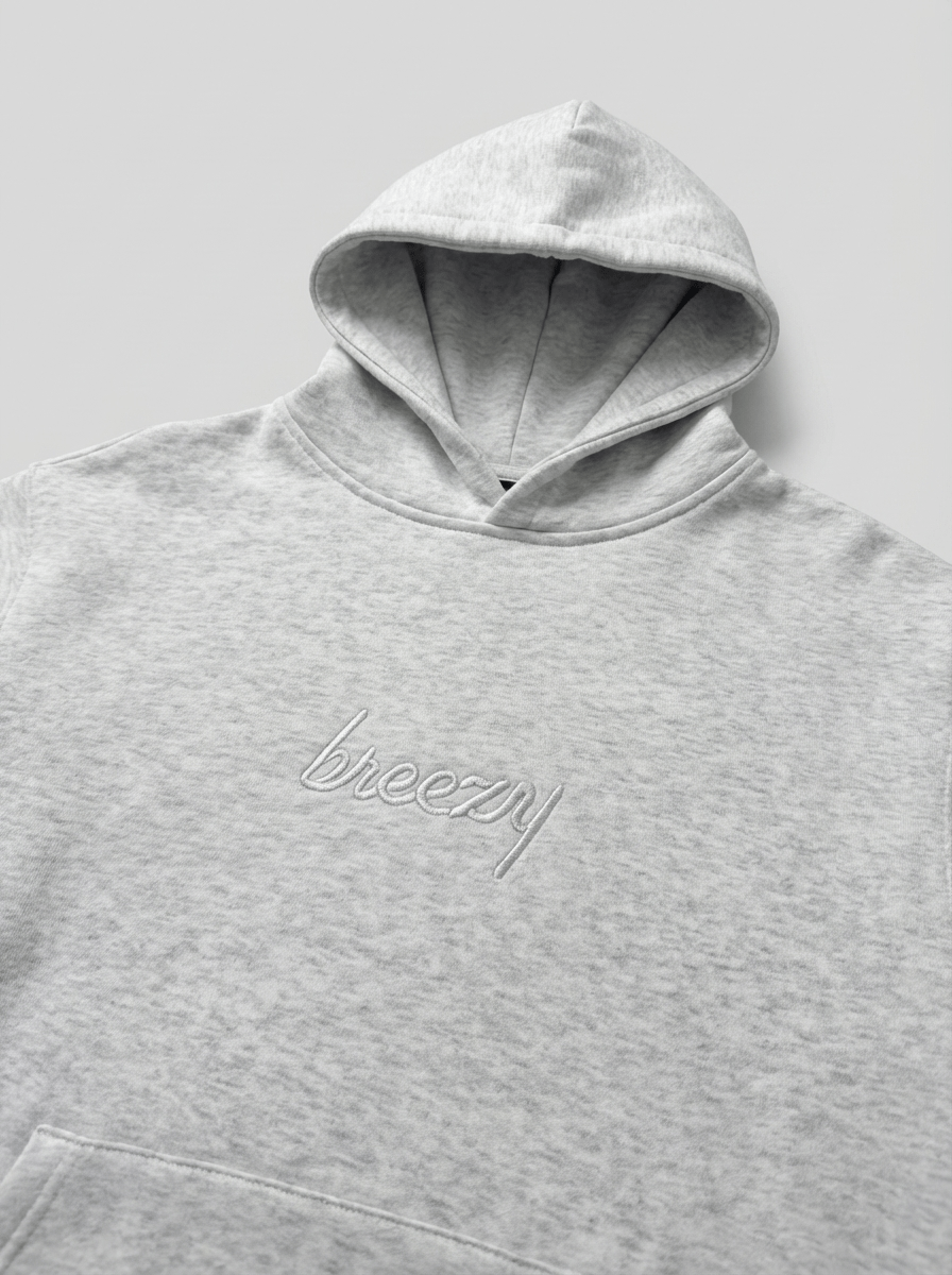 The Breezy Hoodie Sweatshirt White Heather - Breezy Golf
