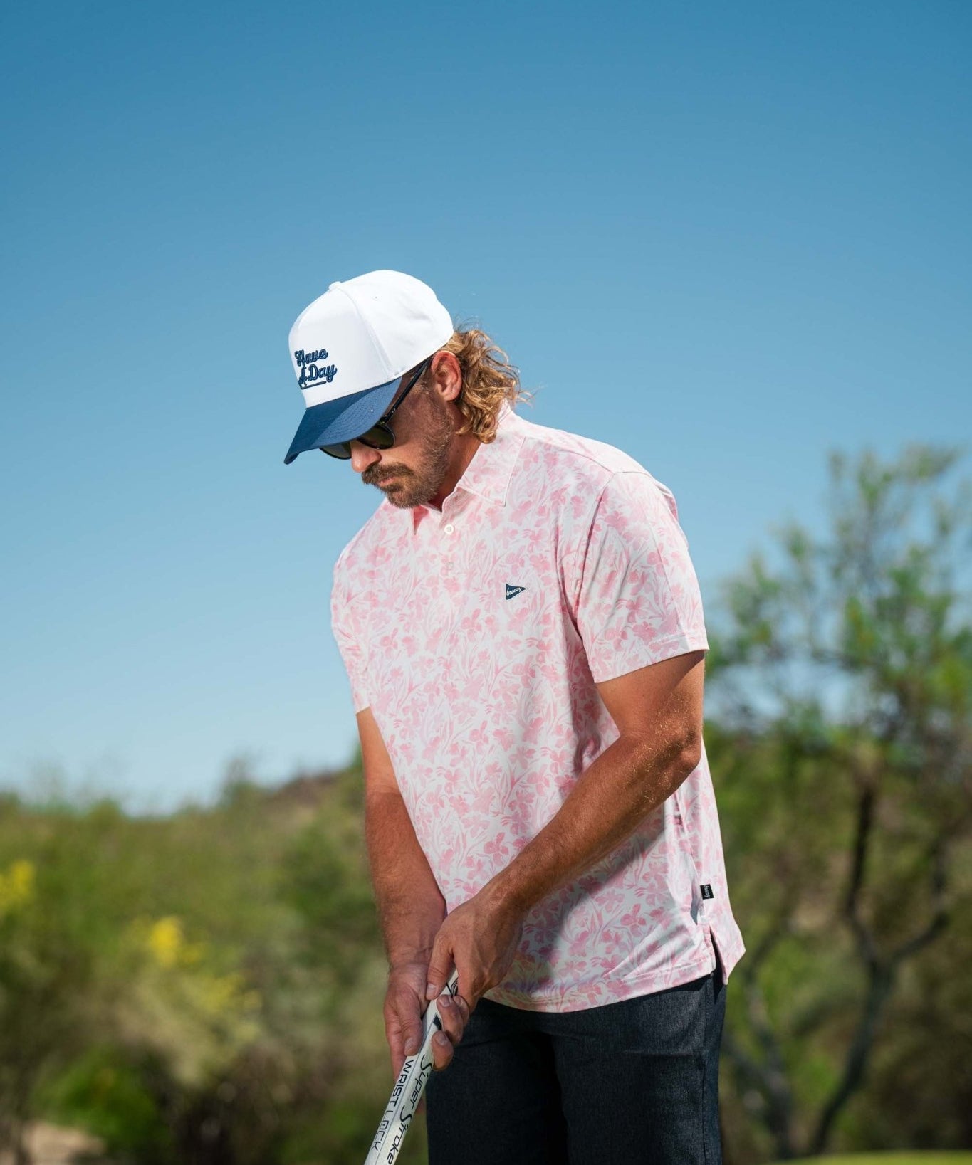 The Watercolor Flowers Polo - Breezy Golf