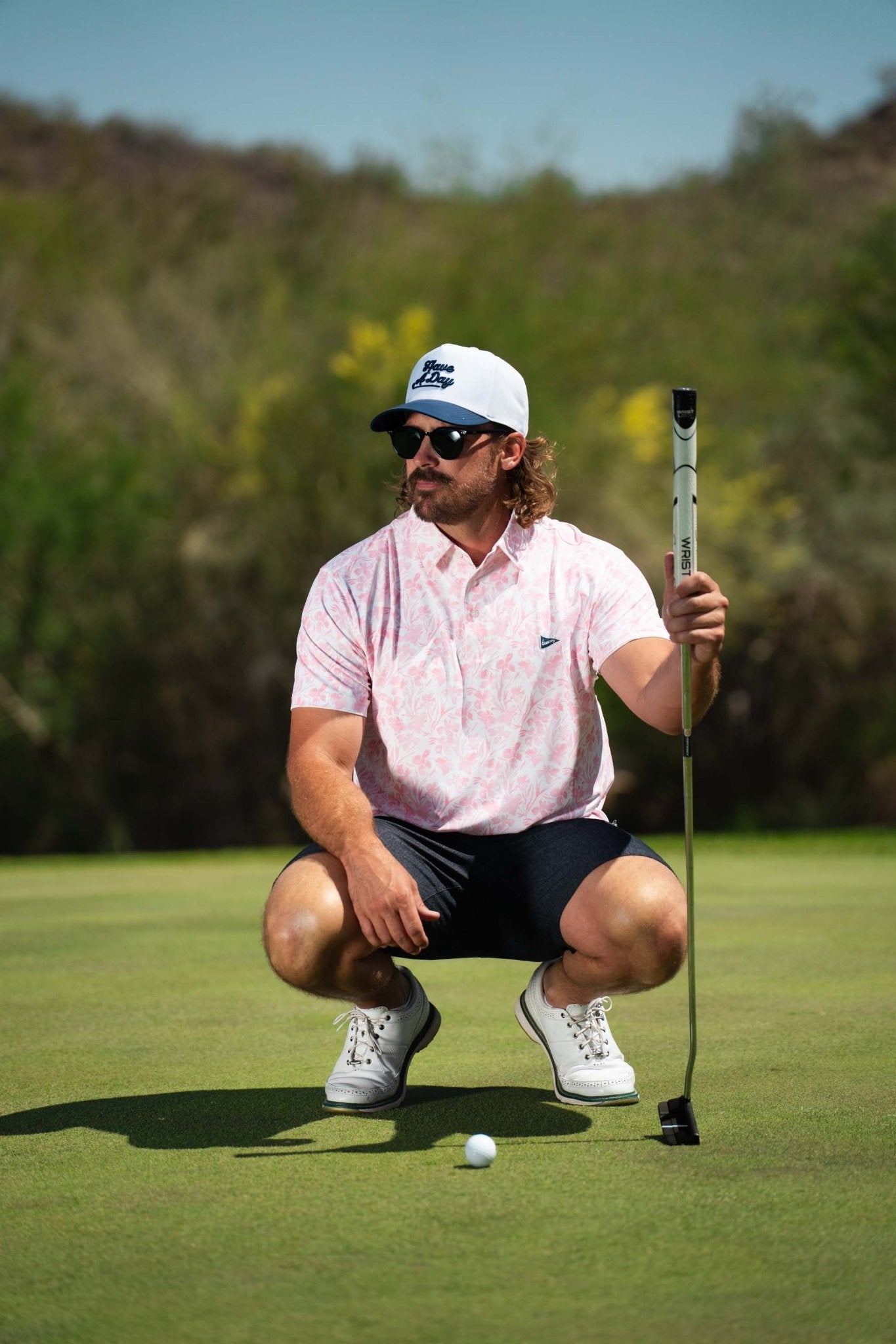 The Watercolor Flowers Polo | Breezy Golf | Performance Golf Apparel