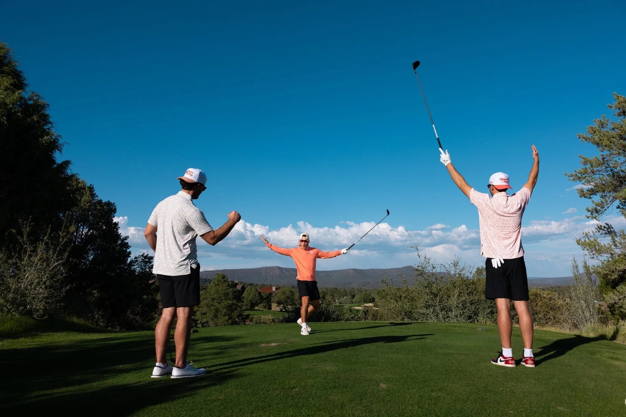 Tour Championship x Breezy The Vintage Peach State Polo Red | Breezy Golf | Performance Golf Apparel