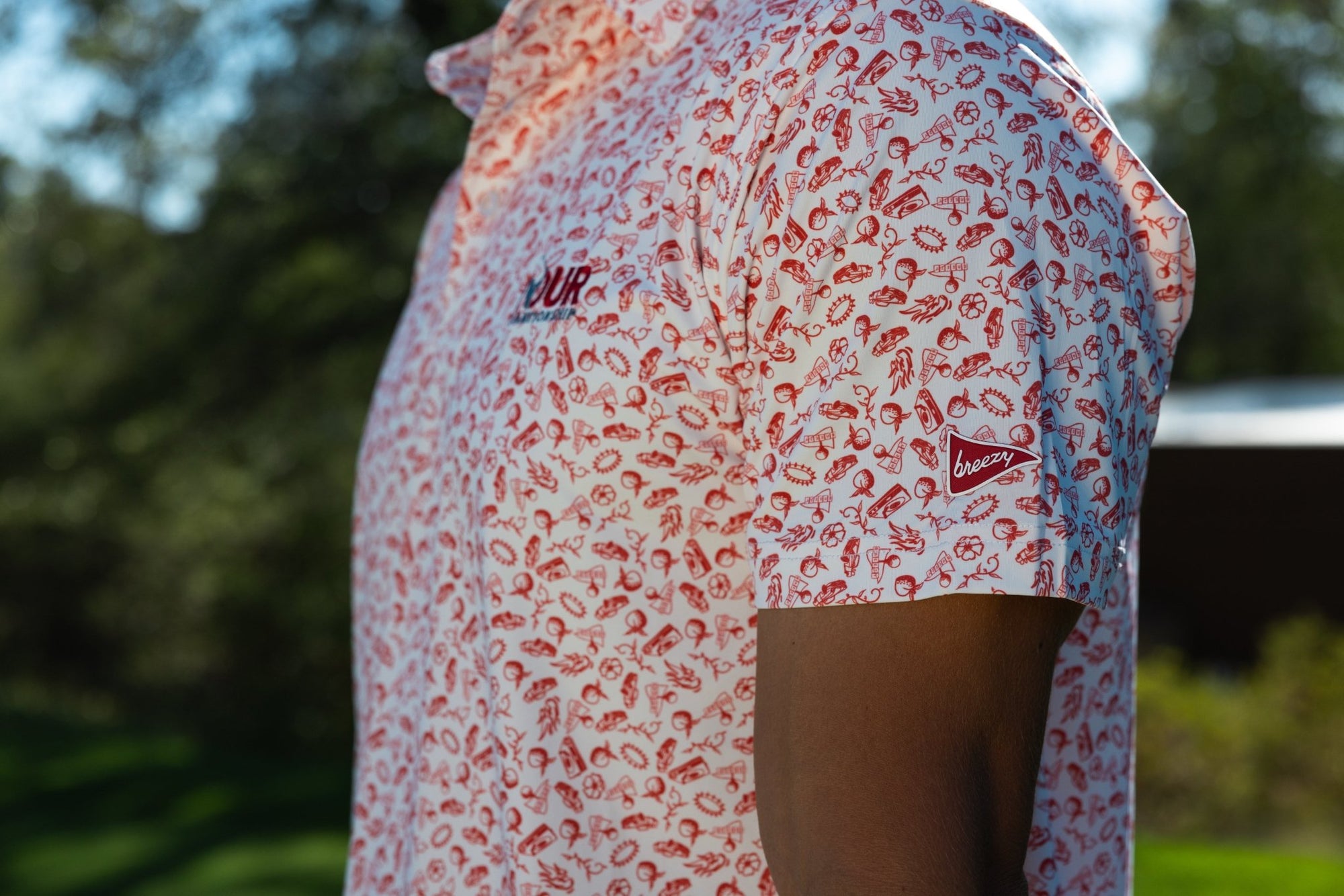 Tour Championship x Breezy The Vintage Peach State Polo Red - Breezy Golf