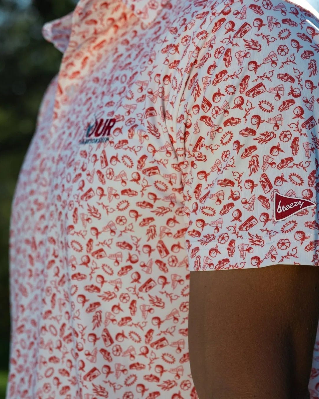 Tour Championship x Breezy The Vintage Peach State Polo Red - Breezy Golf