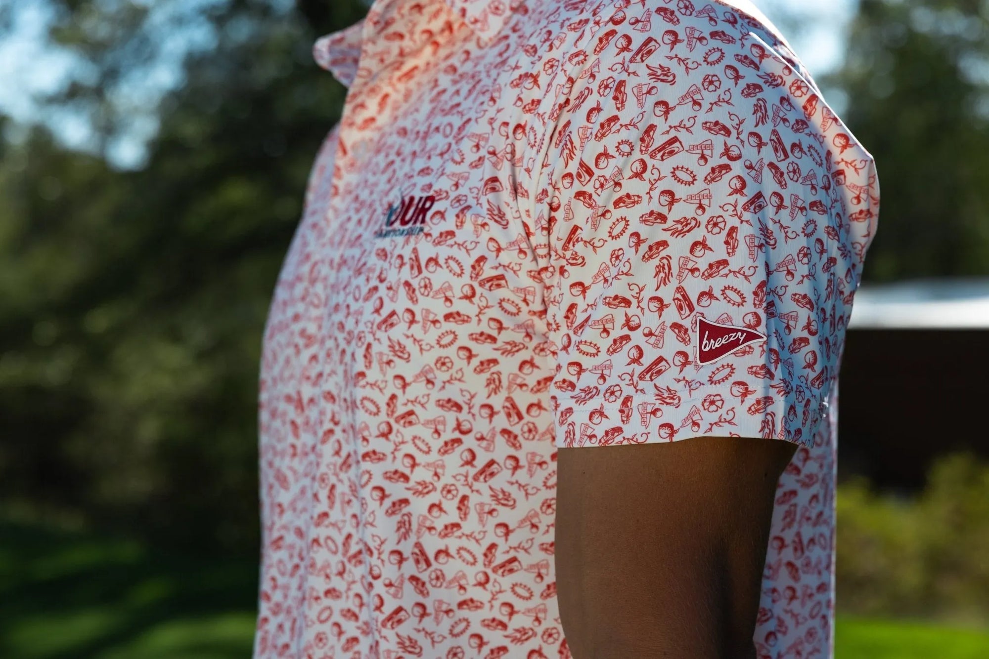 Tour Championship x Breezy The Vintage Peach State Polo Red - Breezy Golf