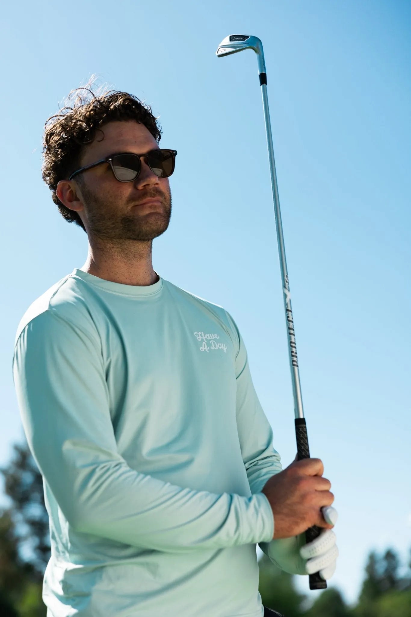 Range Long Sleeve Sage | Breezy Golf | Performance Golf Apparel