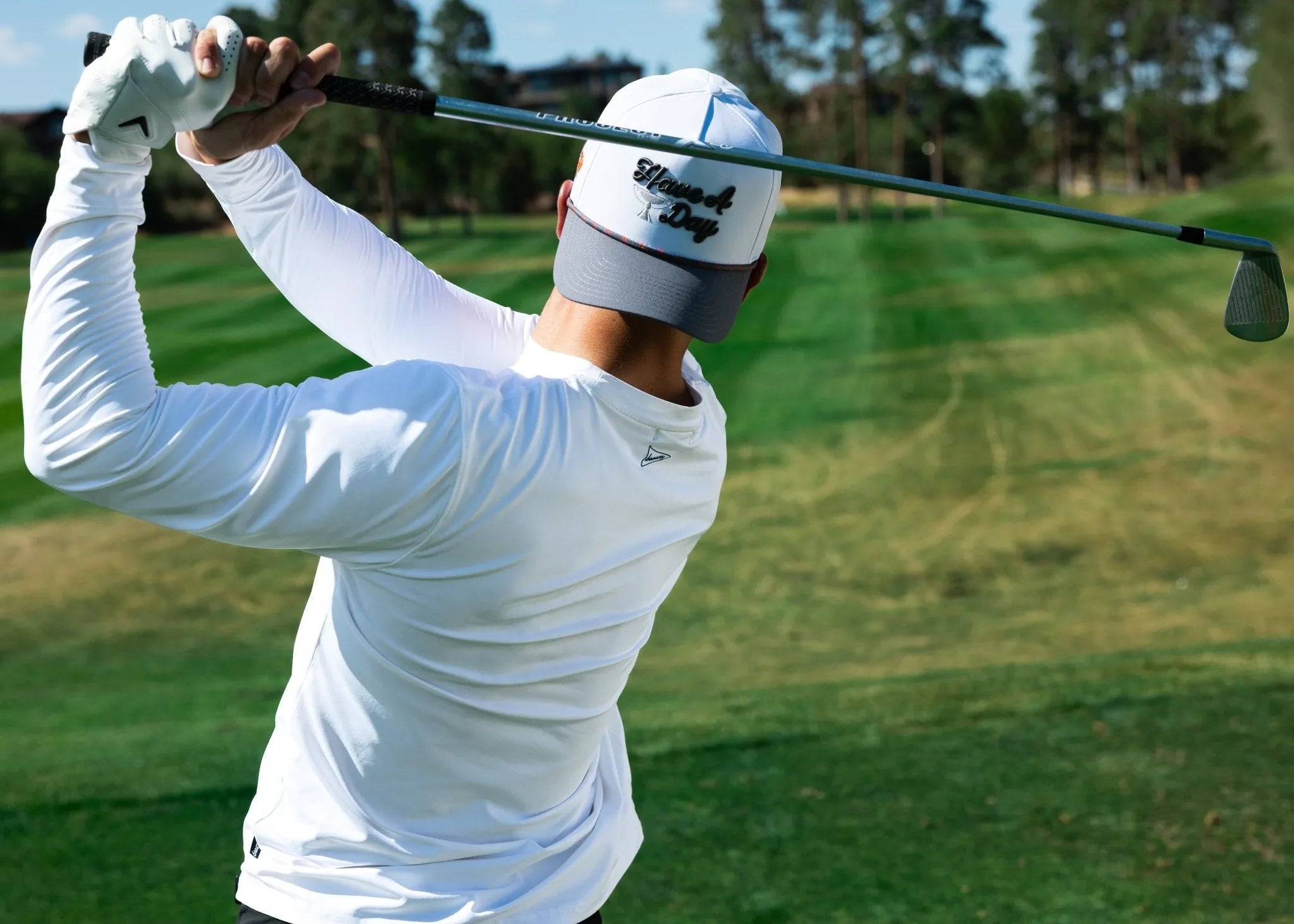 Range Long Sleeve White | Breezy Golf | Performance Golf Apparel