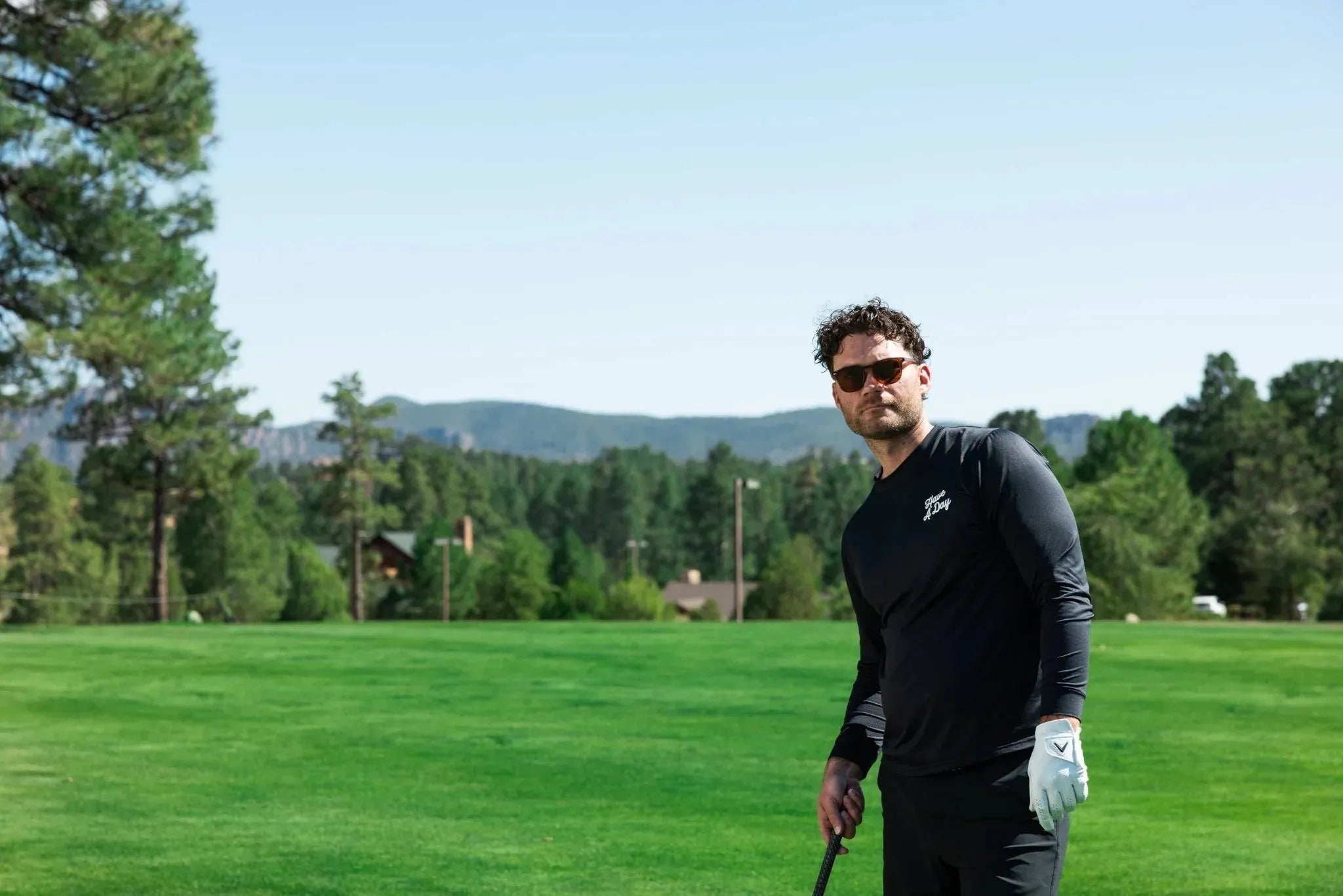 Range Long Sleeve Black | Breezy Golf | Performance Golf Apparel