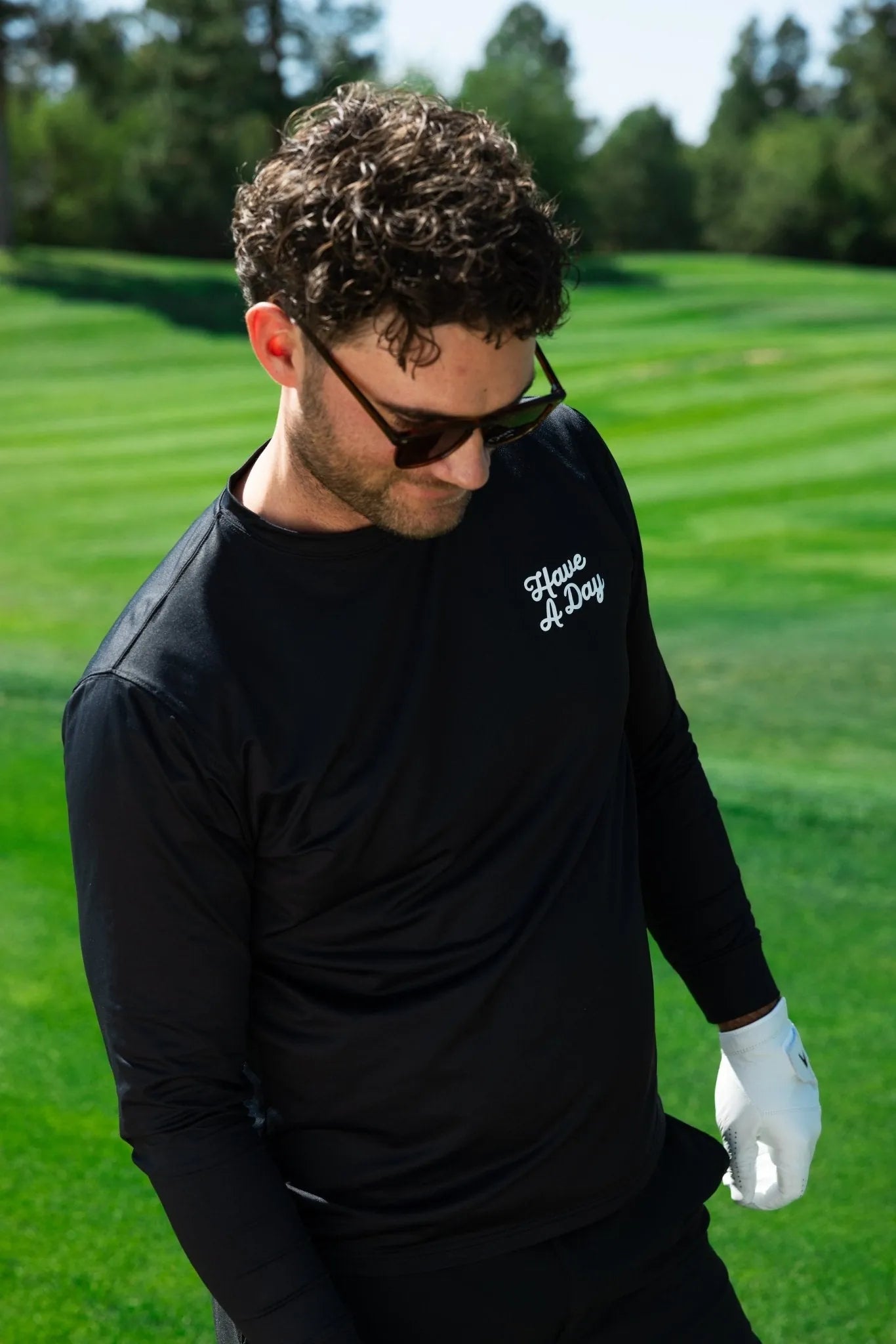 Range Long Sleeve Black | Breezy Golf | Performance Golf Apparel