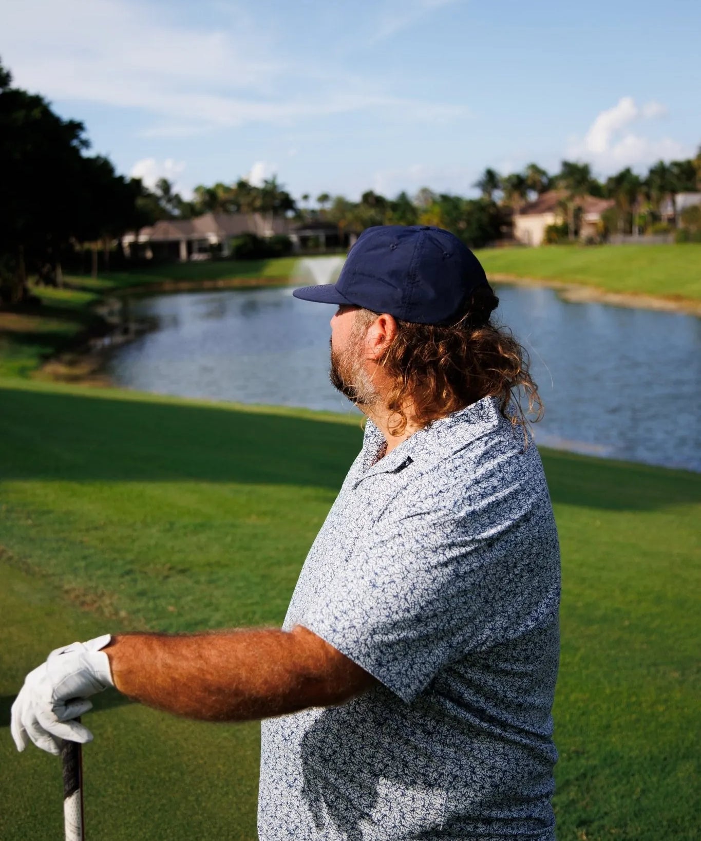 The Raking Leaves Navy Polo - Breezy Golf