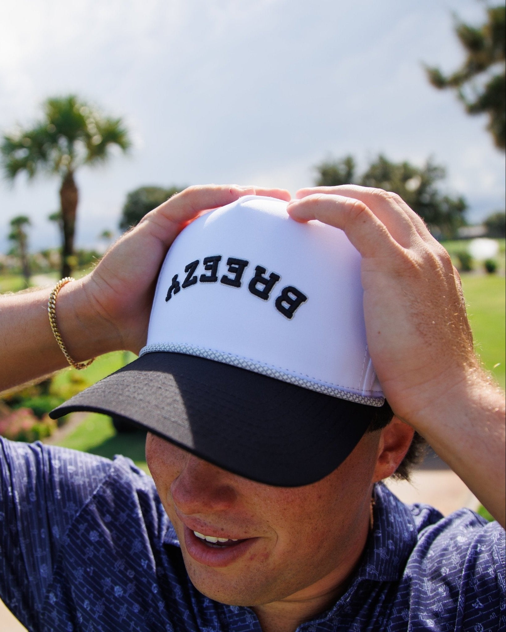 Flipped Breezy Rope Hat Black - Breezy Golf