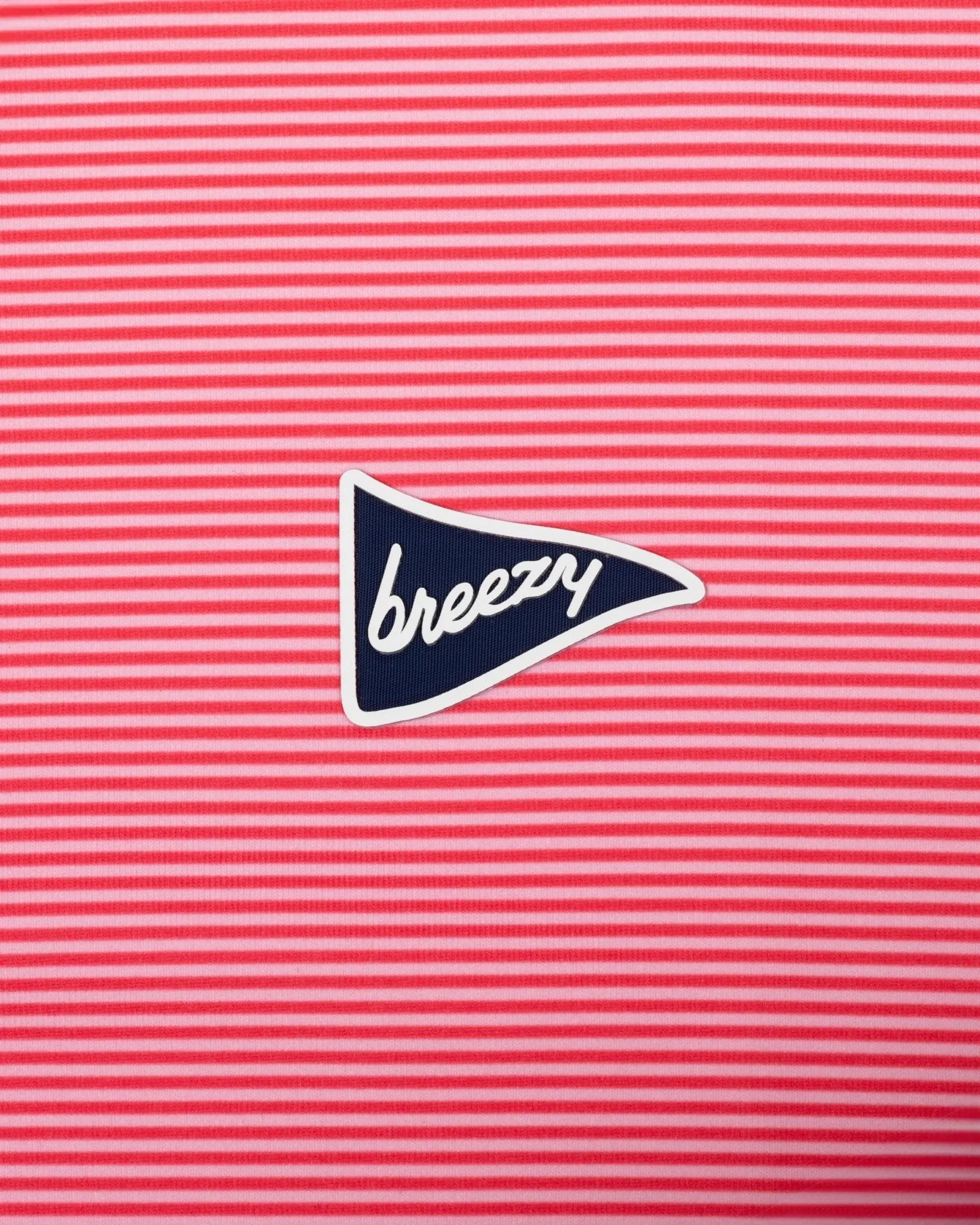 The Red & Pink Stripe Polo - Breezy Golf