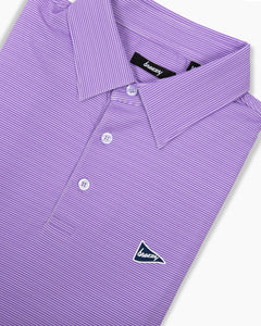 Tシャツ・カットソー Malbon Golf Wiz Collection Wizard Stripe Polo T-Shirt PURPLE 45816FF5-F806-4ABC-81CB-