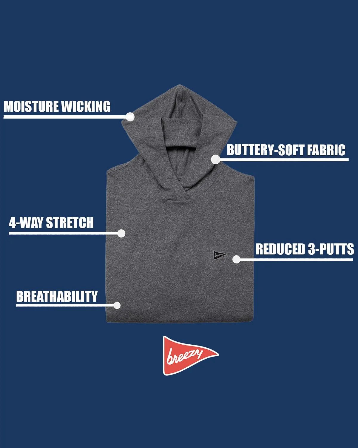 The Gimme Hoodie Dark Gray - Breezy Golf