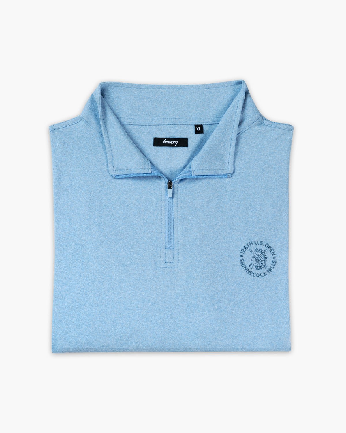The U.S. Open Gimme Quarter - Zip Light Blue - Breezy Golf