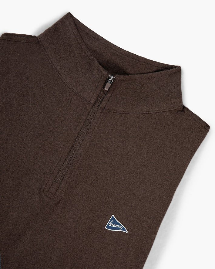 The Gimme Quarter-Zip Espresso | Breezy Golf | Performance Golf Apparel