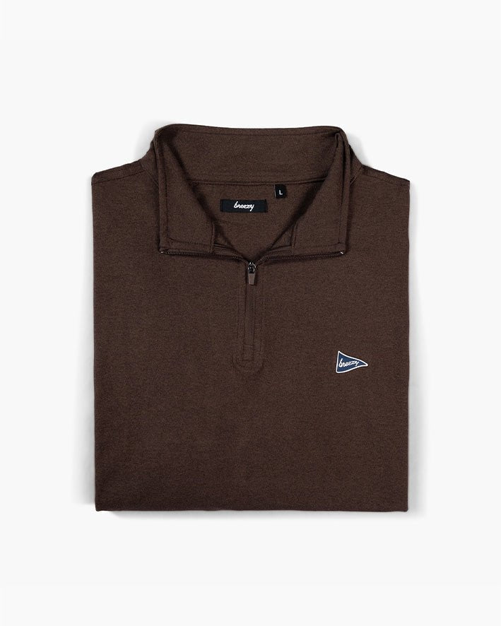 The Gimme Quarter-Zip Espresso Golf Outerwear | Breezy Golf