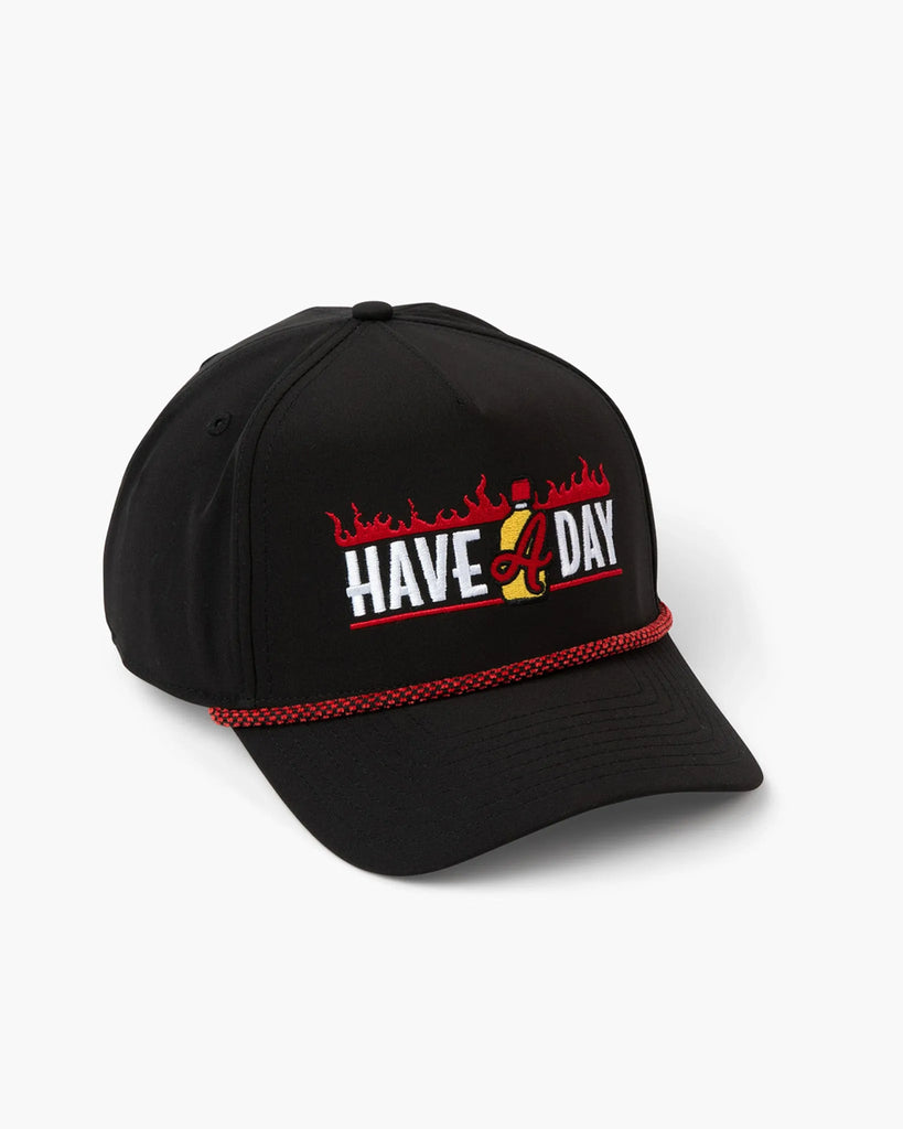 【超希少 美品】B'z fireball cap fireballblackropehatfront_0819