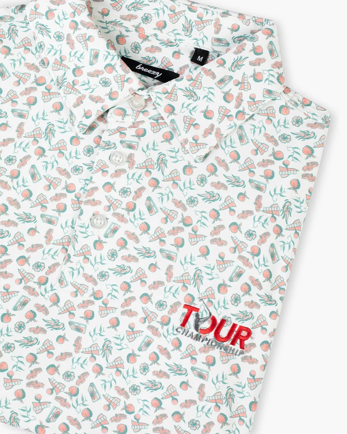 Tour Championship x Breezy The Vintage Peach State Polo Peach | Breezy Golf | Performance Golf Apparel