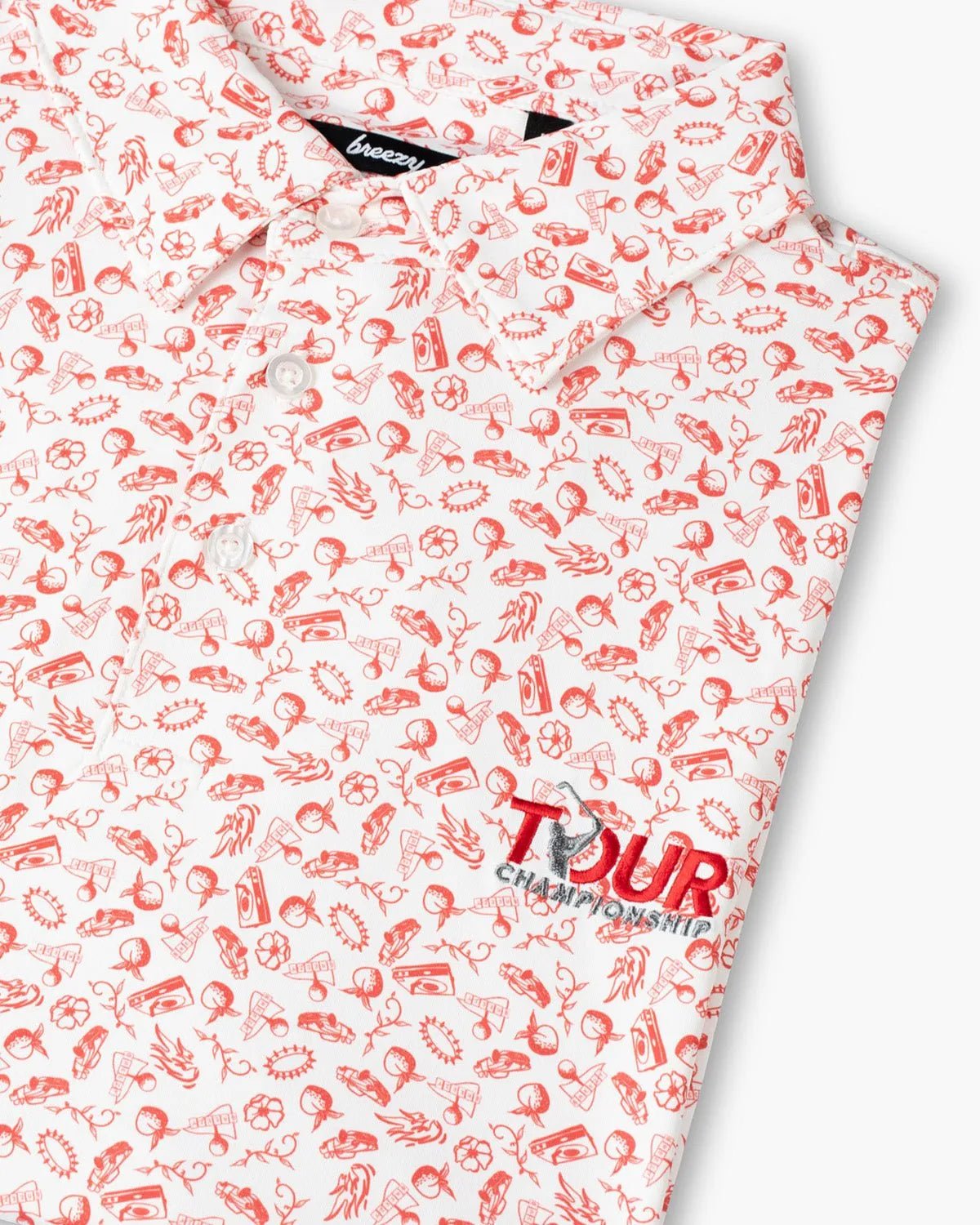 Tour Championship x Breezy The Vintage Peach State Polo Red - Breezy Golf