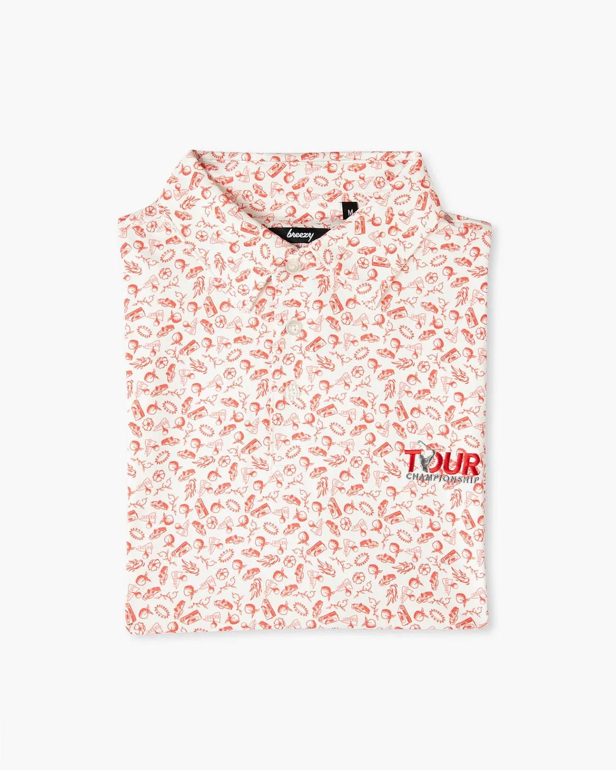 Tour Championship x Breezy The Vintage Peach State Polo Red | Breezy Golf | Performance Golf Apparel