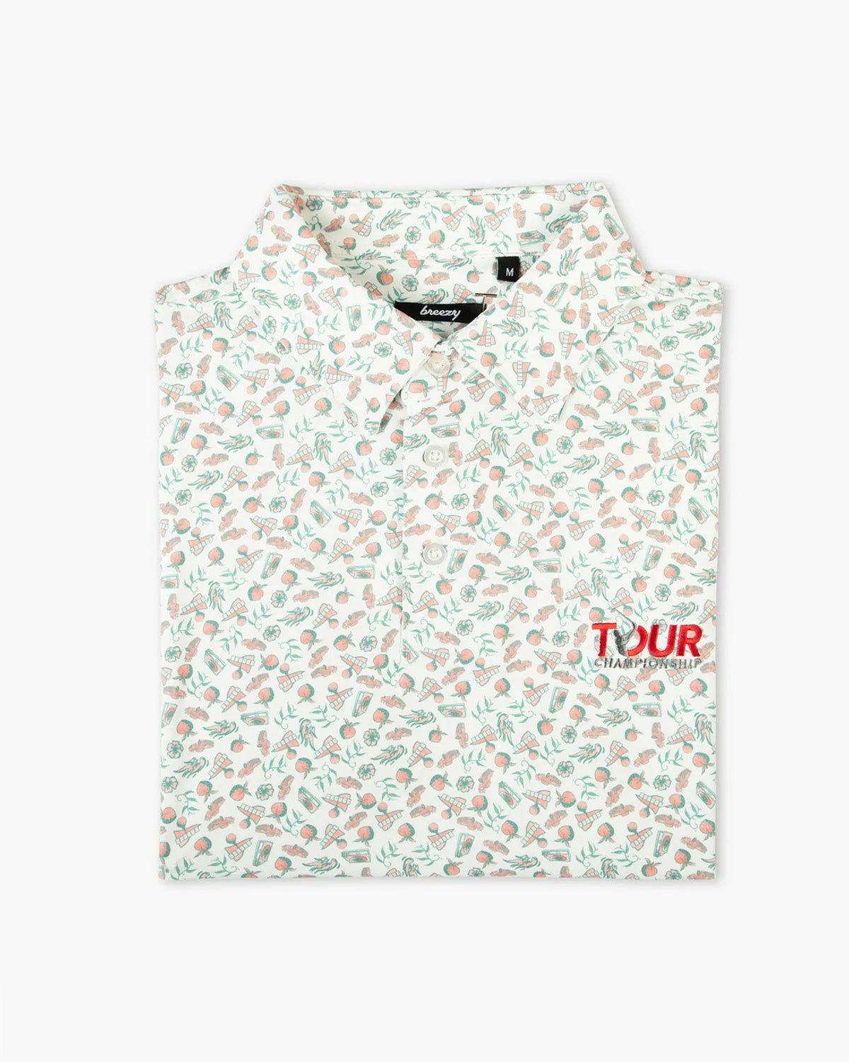 Tour Championship x Breezy The Vintage Peach State Polo Peach | Breezy Golf | Performance Golf Apparel