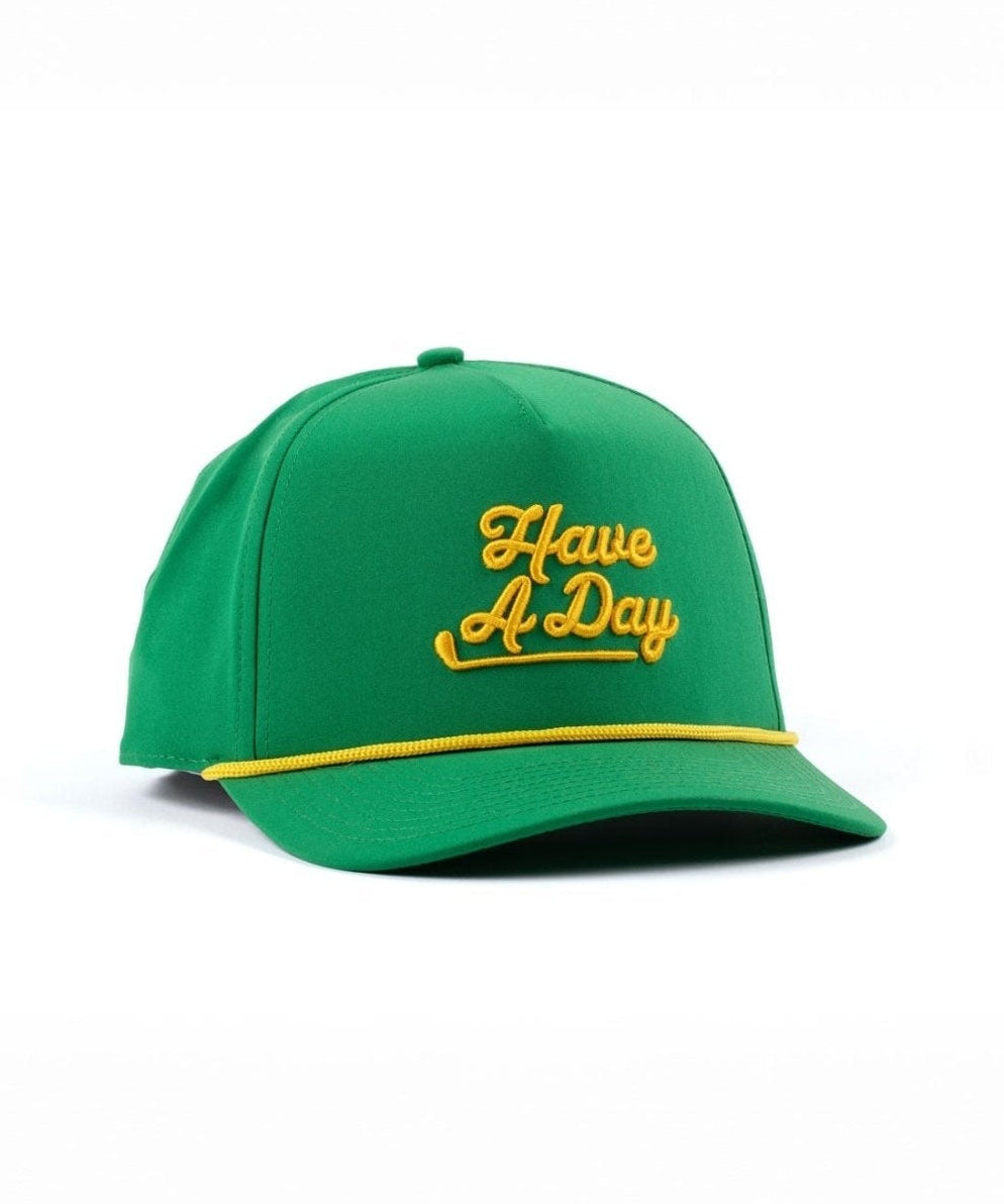 Have a Day Green and Gold Rope Hat - Breezy Golf