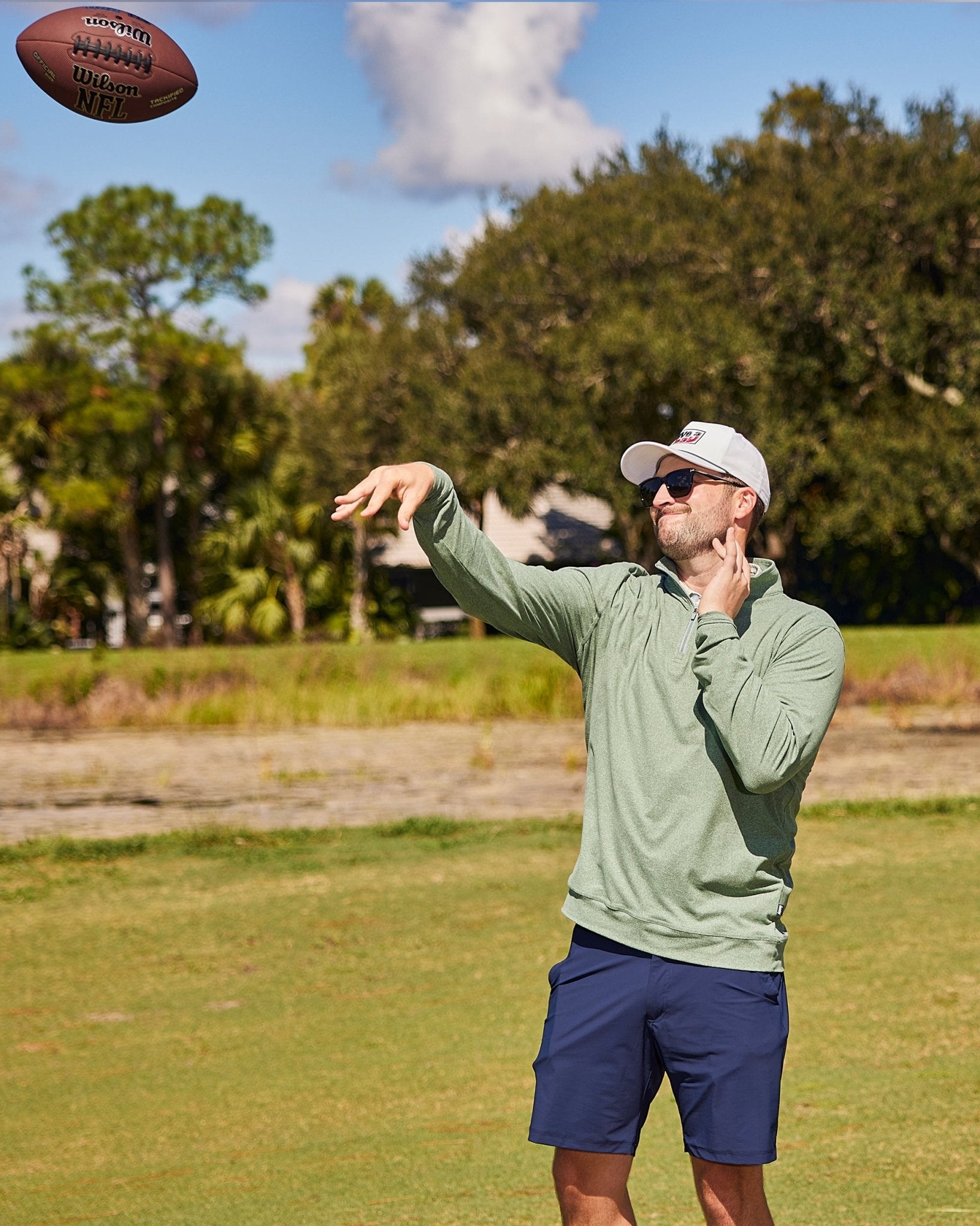 The Gimme Quarter-Zip - Pine | Breezy Golf | Performance Golf Apparel