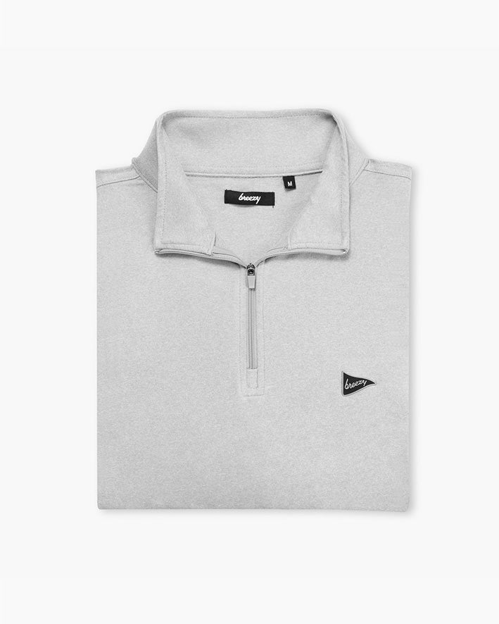 The Gimme Quarter-Zip Grey | Breezy Golf | Performance Golf Apparel