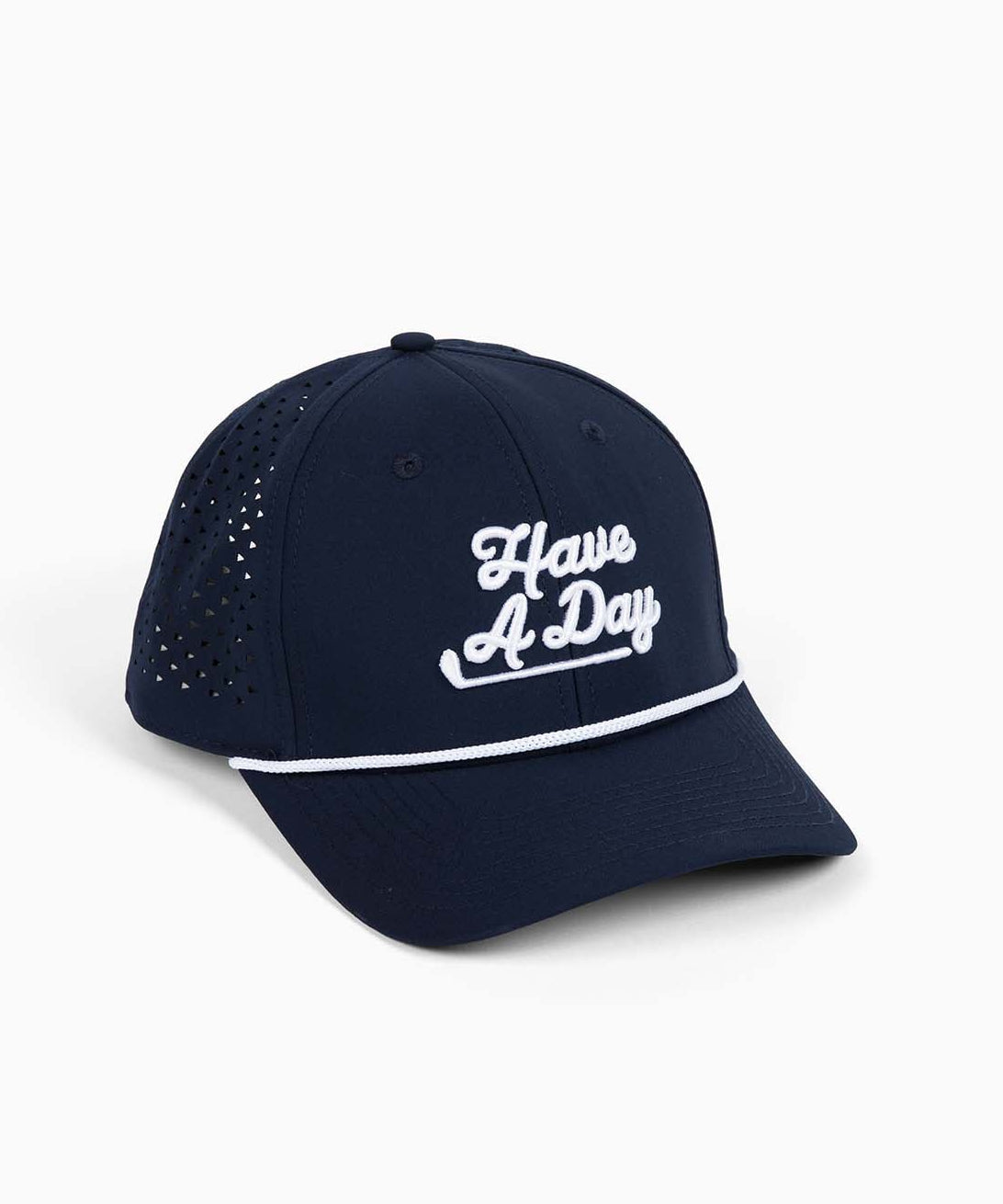 Have A Day Perforated Performance Hat Navy - Breezy Golf