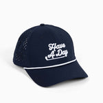 Have A Day Perforated Performance Hat Navy - Breezy Golf