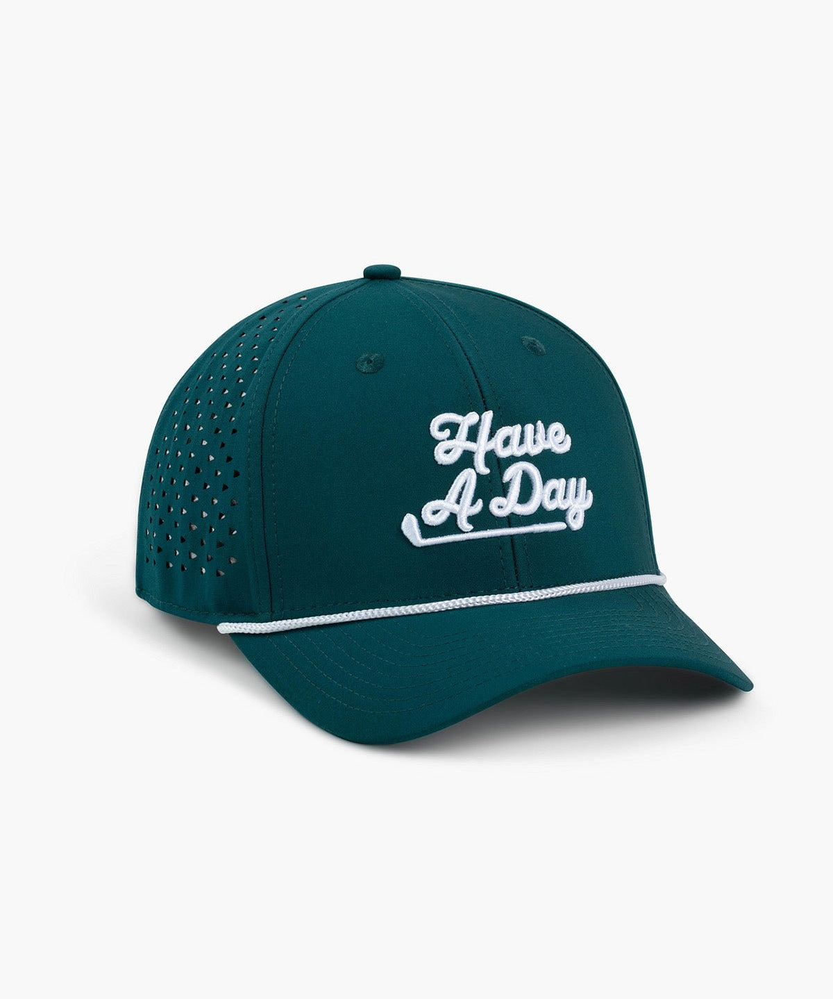 Have A Day Verdant Green Perforated Performance Hat - Breezy Golf