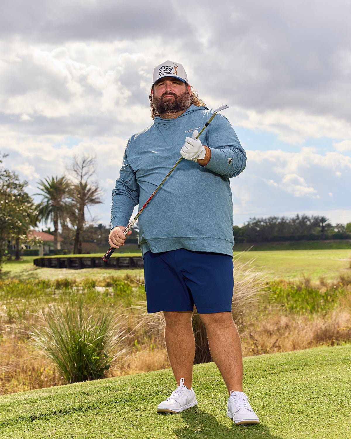 The Players x Breezy The Gimme Hoodie - Marine | Breezy Golf | Performance Golf Apparel