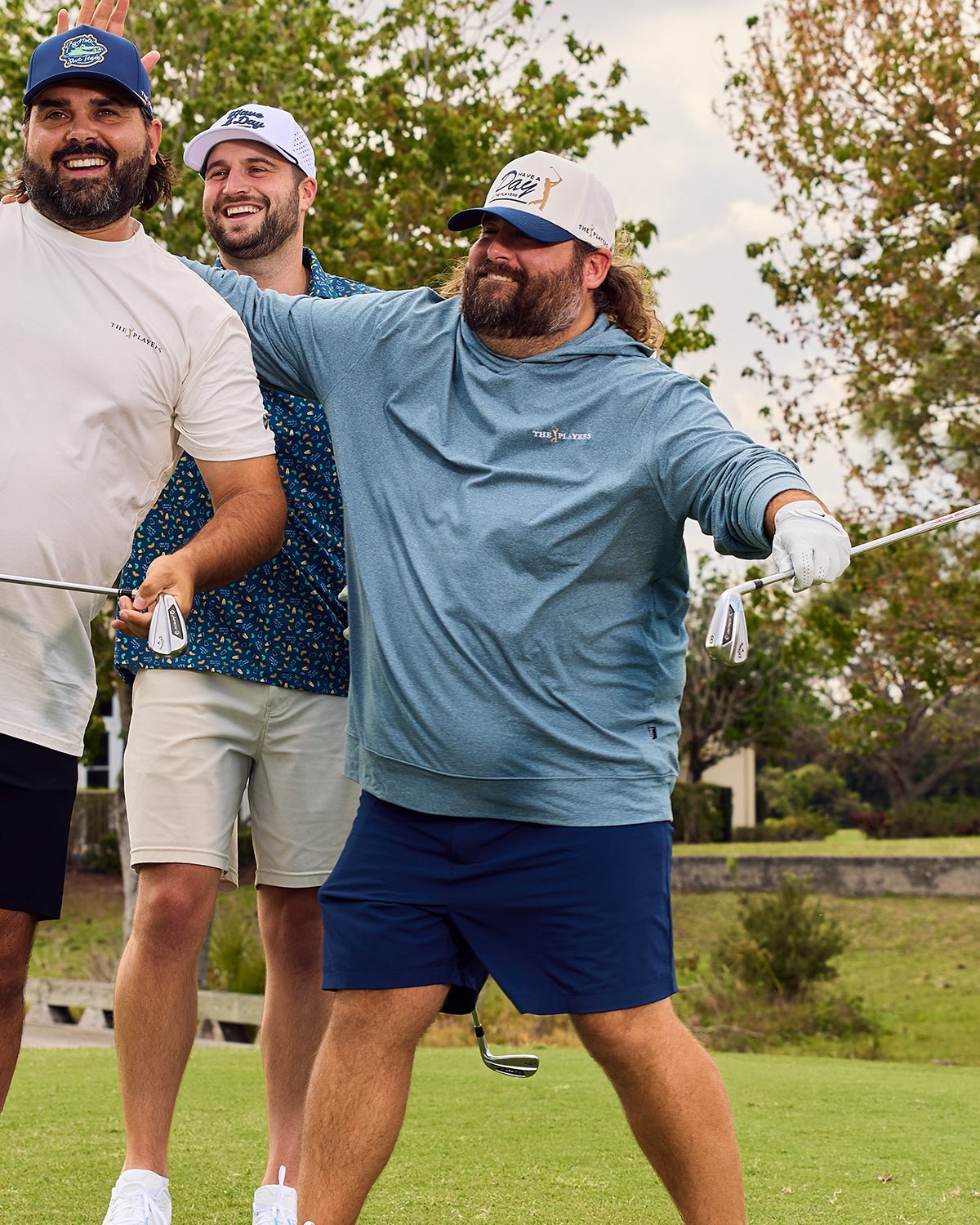The Players x Breezy The Gimme Hoodie - Marine | Breezy Golf | Performance Golf Apparel