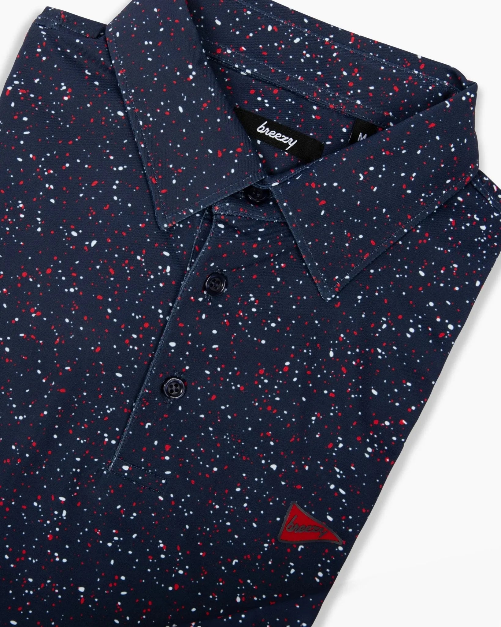 The USA Splatter Navy Polo - Breezy Golf