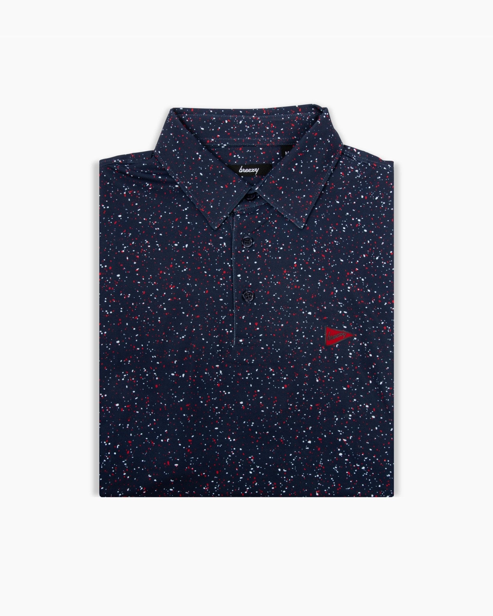The USA Splatter Navy Polo | Breezy Golf | Performance Golf Apparel
