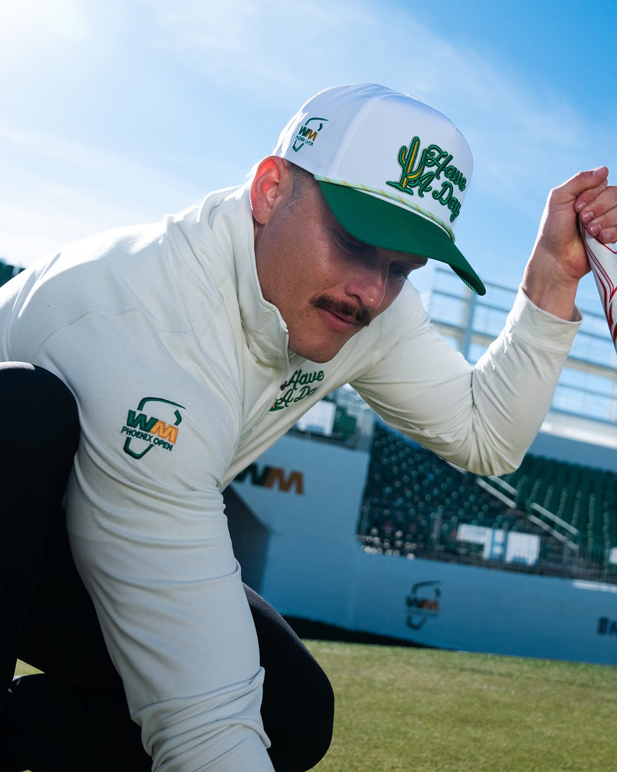 WM Phoenix Open x Breezy Heathered White Quarter - Zip - Breezy Golf