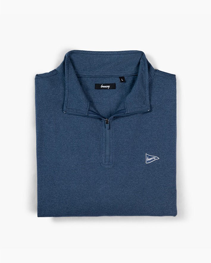 The Gimme Quarter-Zip Navy | Breezy Golf | Performance Golf Apparel