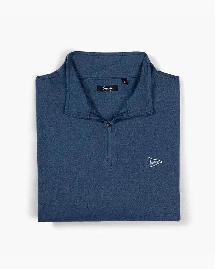 The Gimme Quarter-Zip Navy | Breezy Golf | Performance Golf Apparel