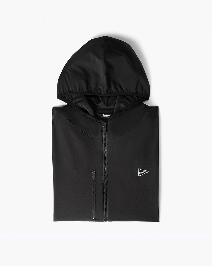 The Breezy Rain Jacket Black | Breezy Golf | Performance Golf Apparel