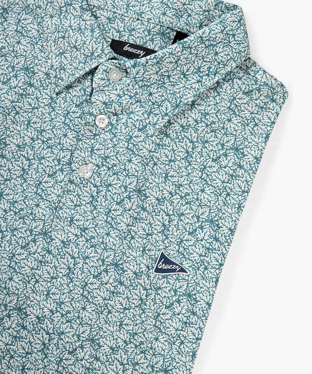 The Raking Leaves Sea Green Polo - Breezy Golf