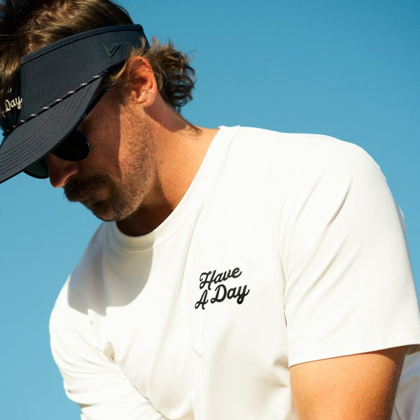 Range Tee White | Breezy Golf | Performance Golf Apparel